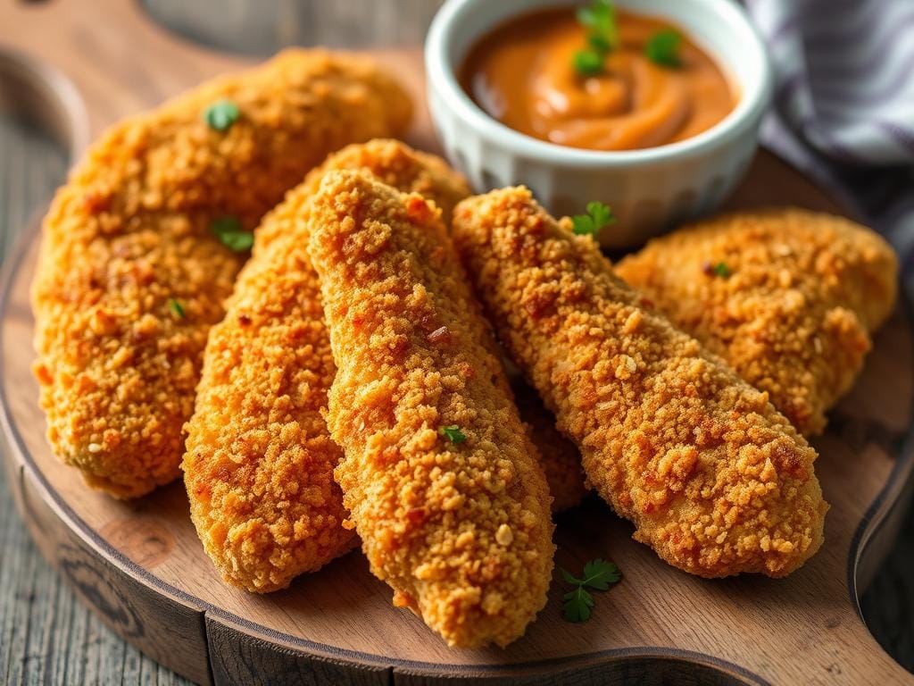 Creative Uses for Stale Bread Crispy breadcrumb-coated chicken tenders made with stale bread crumbs
